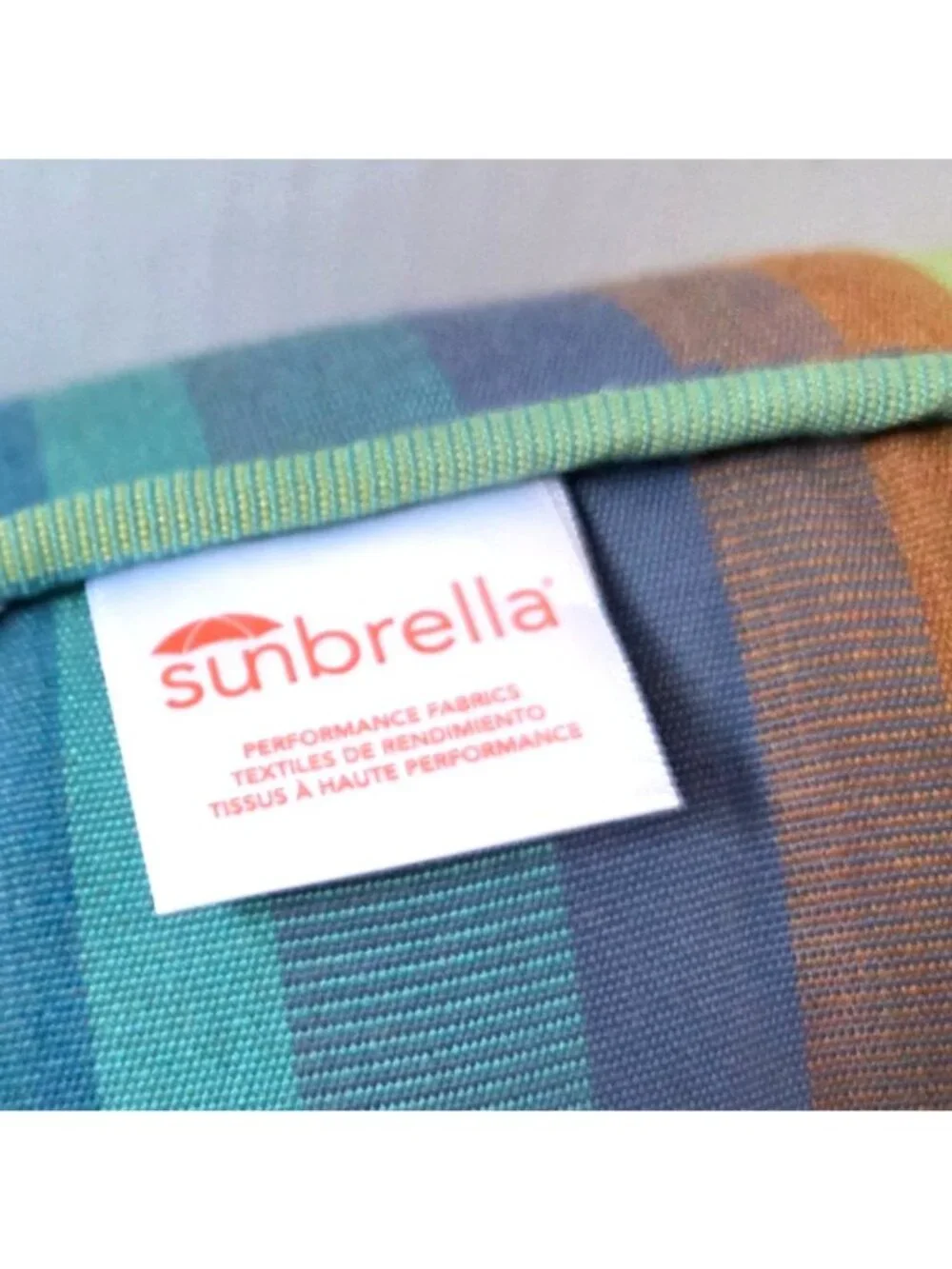 Sunbrella Pillow Astoria Lagoon Blue Green Stripe Outdoor Beach Patio 16